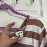 Pact  Brown Striped 100% Organic Cotton Flowy Tshirt Dress Photo 3