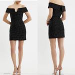 NWT Rebecca Vallance Last Dance Mini Dress Black Studded Retail $1,060 SZ 12 LBD Photo 1