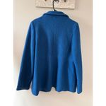 Lands' End  Blue/Teal Boiled Wool Blend Women's Peacoat 12T Photo 2