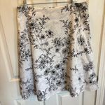 Geoffrey Beene  Black Floral A-Line Skirt Photo 1