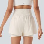 Halara  Size M Softlyzero Airy Super High Waisted Yoga Shorts‎ 7" Pockets Egret Photo 8