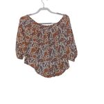 Stella Tweed  Size Medium M Blouse Paisley Sheer Light Weight Top Boho Photo 1