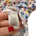 Pie In The Sky  Juniors Solid Floral Cropped Front Ruched Collared Top, Small Photo 5