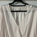 Velvet Tees Velvet Heart White High/Low Top. Subtle light pink. Photo 1