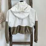 ZARA  cropped zipper hoodie gold & white / Size XS Photo 3