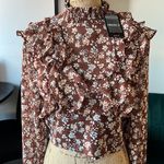 Forever 21 Floral Ruffle Top Med NWT Photo 1