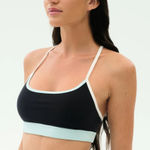 Splits59 Emerson Airweight Bra in Black Ice Blue Size M $88 Photo 0