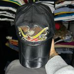 American Eagle Vintage Leather “God Bless America” Motorcycle Hat Sz O/S Photo 3