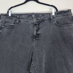 st. john's bay Black Girlfriend Jeans Size 24 Black Mid-Rise Straight Leg Jeans Photo 2