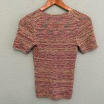 Anthropologie  Moth Scoop Neck Short Sleeve Sweater Top Size Medium‎ EUC Photo 3