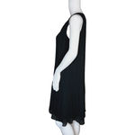 Loft  Dress Womens Small Black Pleated‎ Party Office Basic Neutral Minimalist Photo 2