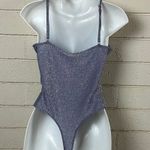 Haute Monde Haute Mode Purple Sparkle Bodysuit size S Photo 6