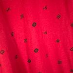 MNG by Mango Red Paisley Print Short Sleeve Casual T Photo 4