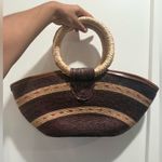Source Unknown Artesanal‎ Handcrafted Brown and Tan Woven Hand Bag Purse Photo 1