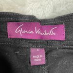Gloria Vanderbilt  Black Pants Capri 8 Medium Pants Jeans‎ Zipper Fly Pockets Photo 2