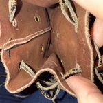 Brown Suede Bag with Grommet Details Photo 2