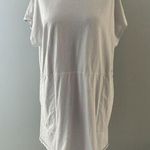 Eileen Fisher Organic Cotton T Shirt Dress Size L Gray White Stripe Minimalist Photo 0