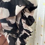 Free People  Megs Leopard Animal Print Smocked Pleated Mesh Crop Blouson Top S Photo 6