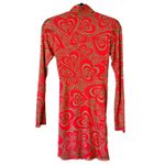 Lisa Says Gah Red Orange Ruched Bodycon Mini Dress Size Small Photo 2