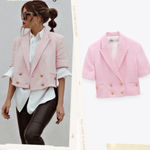 ZARA NWT  Bloggers Fav| PINK Cropped Blazer Photo 5