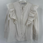 Hunter Bell Hunter‎ Bell white ruffle blouse size small Photo 0