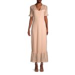 BCBGMAXAZRIA  Lace-Overlay Maxi Dress Size‎ XL Ruffle Prairie Boho Photo 12