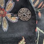 August Silk Jared Ross Black & Embroidered Boho Flowers Single Button Blazer Jacket Size 8 Photo 6