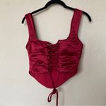 House Of CB  Set Una & Sydel corset top lace up maxi skit red‎ NWOT Size M Photo 7