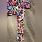 Kathmandu Imports Full Zip Multicolor Tie Dyed Hoodie Mushrooms Womens L Hippie Red Size L Photo 1