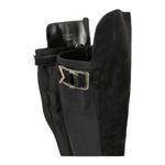 Calvin Klein Presley over knee black Faux Suede boots Silver Hardwear size 7 Photo 7