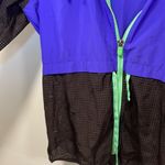 FILA zip up jacket! Blue black and green wind breaker athletic coat size small Photo 3