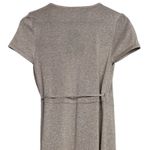 ZARA NWT  Sparkley Short Sleeve V Neck Knit Wrap Tie Midi Dress S Gold Champagne Photo 4