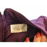 Eliza J  Women's Bell Sleeve V-Neck Cut Out Shift Eggplant Dress Photo 2