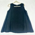 Bryn Walker  Linen Tunic Tank Size Small Black Lagenlook Minimalist Closet Staple Photo 0