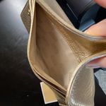 NWT Michael Kors Astor Flat Continental Gunmetal Leather Wallet Gold Photo 5