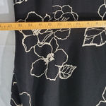 Amanda Smith  Black and Cream Floral Midi Dress Size 8 Photo 7