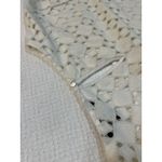 Banana Republic Top Dressy Medium Eyelet Lace Blouse Tunic Cream Long Sleeve Photo 6