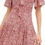 Reformation Adelina Floral Mini Dress Drop Waist V-Neck Ditsy Floral Size 2 Photo 0