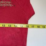 Harley Davidson 100% Cotton Red Ruched V-neck Fitted Graphic Tee Photo 7
