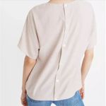 Madewell  Button-Back Tie Short Sleeve Tee in Stripe Size‎ M Photo 1