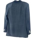DKNY Vintage 90's  8 / M Blazer Oversized Jacket 100% Silk Navy Oversized Womens Photo 2