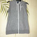 Nike Heather Gray Full-Zip hoodie vest with White SWOOSH logo Size S/P Photo 0