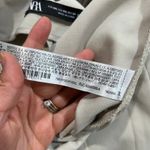 ZARA  Ivory Tapered Pants Size XXL High Rise Workwear Minimalist Tailored Photo 6