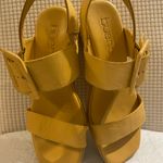 Bueno  Yellow Leather Sandals Photo 1