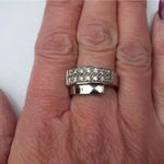 Charming Women's Silver CZ Ring With Wrap Around Design, Size 8 Photo 8