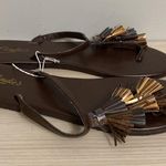 Candie's Candie’s brown women’s tassels sandals size 11 Photo 5