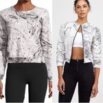Koral  Activewear Equate Ink Marble Zip Sweatshirt Photo 1