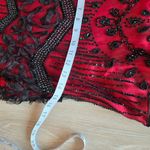 Vintage Beaded Maxi Mermaid Formal Dress whimsigoth y2k Black Red Dress Med Photo 10