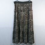 Juicy Couture Vintage Brown Paisley Y2K Velour Midi Skirt Size Small Photo 6