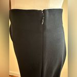 Ann Taylor  Black Midi Elastic Waist Skirt Closure Zipper On Side Sz 4 Photo 2